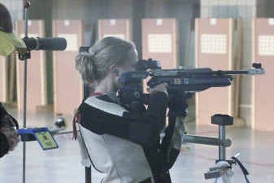 
Jettie Runkel fires away for Spokane air-rifle team that is headed for England.
 (Photo courtesy of Mike Furrer. / The Spokesman-Review)
