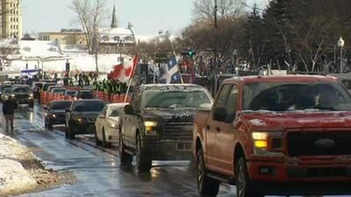 Thousands of protesters railing against vaccine mandates and other COVID-19 restrictions descended on Quebec City and other cities in Canada on Saturday. 