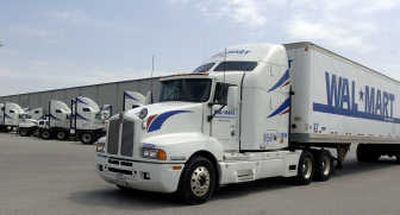 
A Wal-Mart Stores Inc. semitractor-trailer drives through the distribution center last week in Bentonville, Ark.  Associated Press
 (Associated Press / The Spokesman-Review)