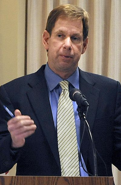 In this Dec. 20, 2012 file photo, Brian McGrory addresses staff at the Boston Globe after being named the paper's new editor, succeeding Martin Baron, who became editor of the Washington Post. (Essdras M Suarez / Associated Press)