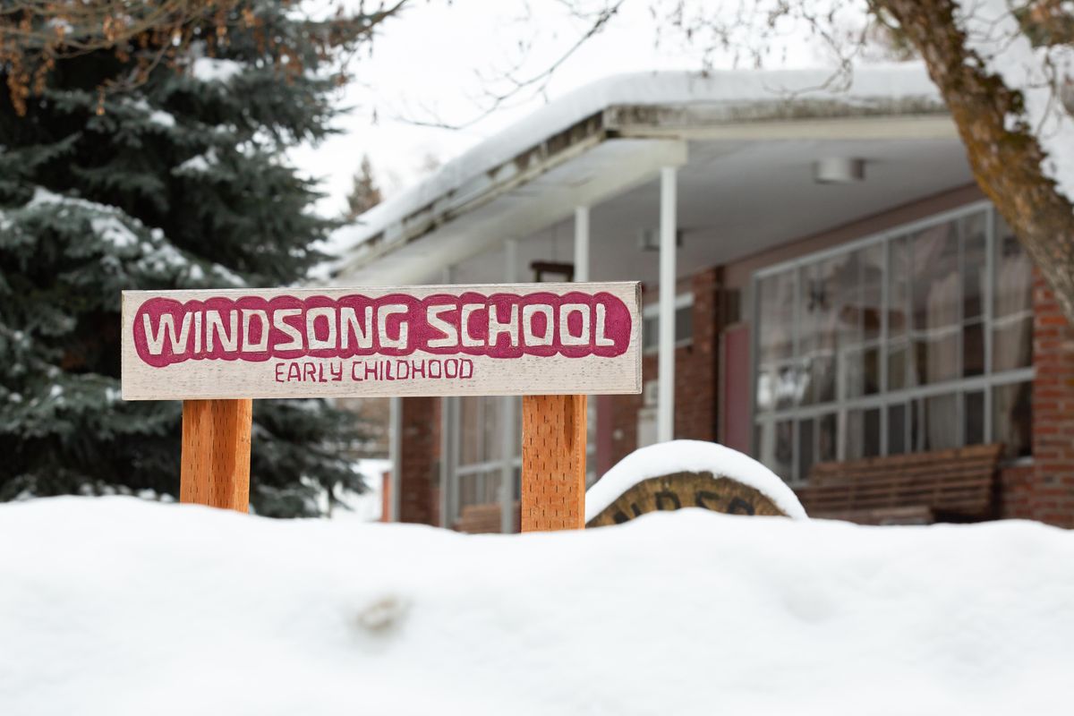 The exterior of Windsong School is seen Wednesday, Feb. 13, 2019. Parents are suing the private school, claiming staff encouraged bullying among students, among other allegations. (Libby Kamrowski / The Spokesman-Review)