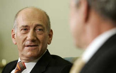 
President Bush  and Israeli Prime Minister Ehud Olmert  met last week in the Oval Office of the White House in Washington. Associated Press
 (File Associated Press / The Spokesman-Review)