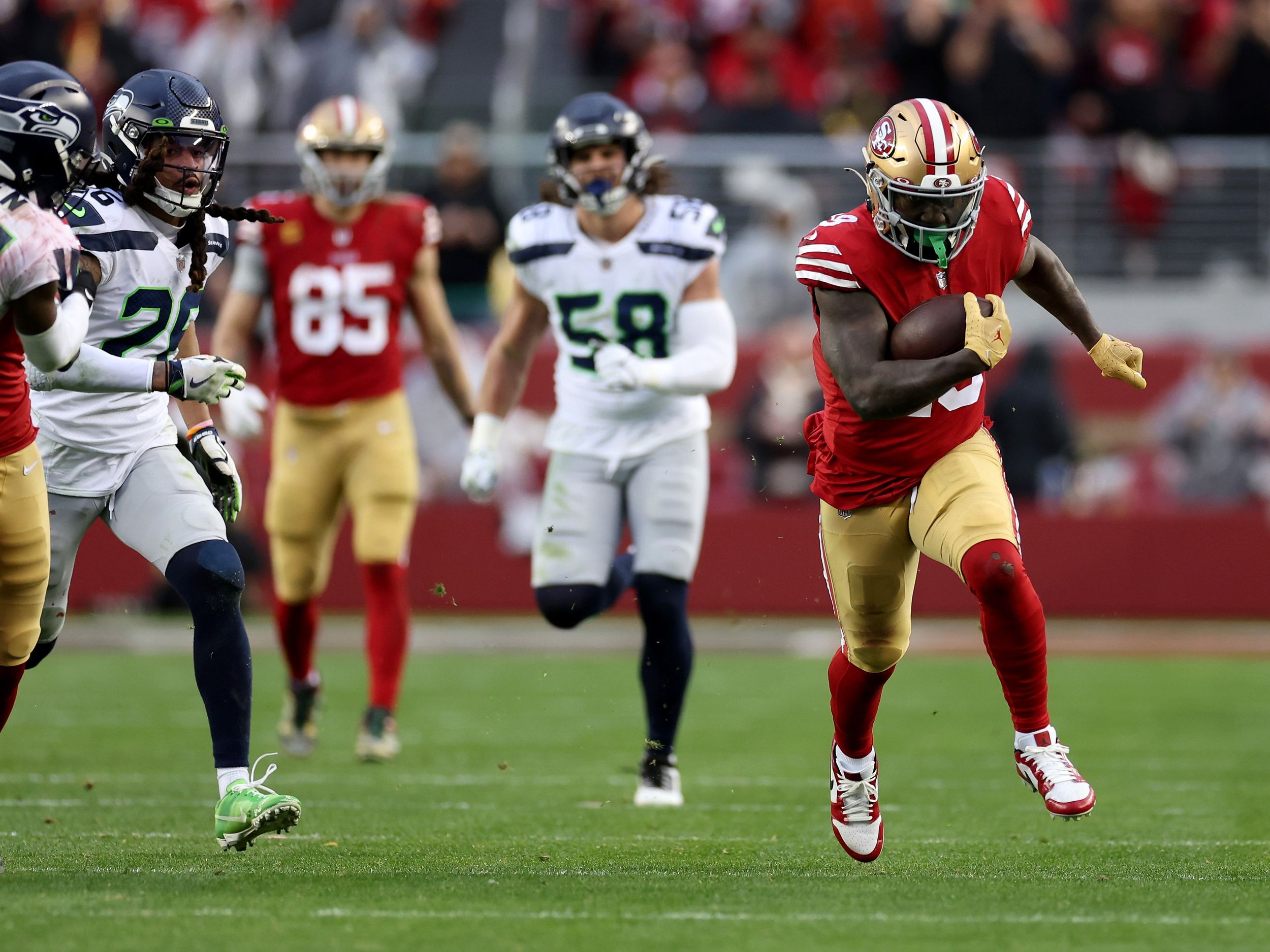 Brock Purdy helps 49ers beat Seahawks 41-23 in playoffs