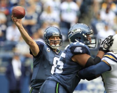 Matt Hasselbeck and the Seahawks offense turned five turnovers into only three points. (Associated Press)