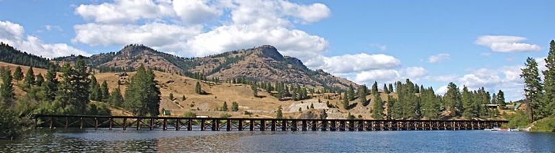 A trestle across the north end of Curlew Lake on the Ferry County rail trail. (Bob Whittaker)