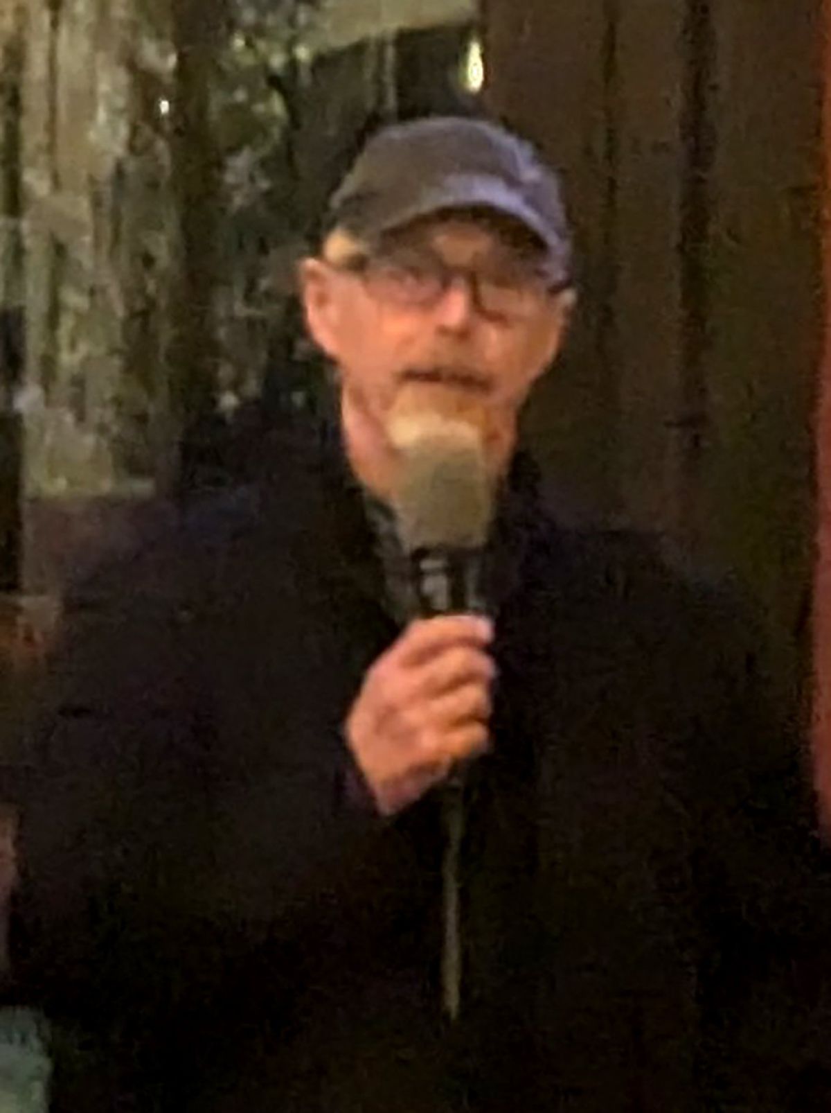 Sheldon Jackson speaks to a gathering of the law-and-order activist group Save Out Spokane at David's Pizza on Jan. 14.  (Emry Dinman/The Spokesman-Review )