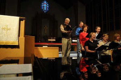 
The Manito Presbyterian choir practices in the sanctuary  on April 16. 
 (Rajah Bose / The Spokesman-Review)
