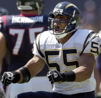 Longtime San Diego Chargers star Junior Seau will be posthumously inducted into Pro Football Hall of Fame on Saturday. (Associated Press)