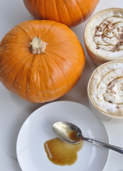 Make your own pumpkin spice syrup with pumpkin puree. (Adriana Janovich)