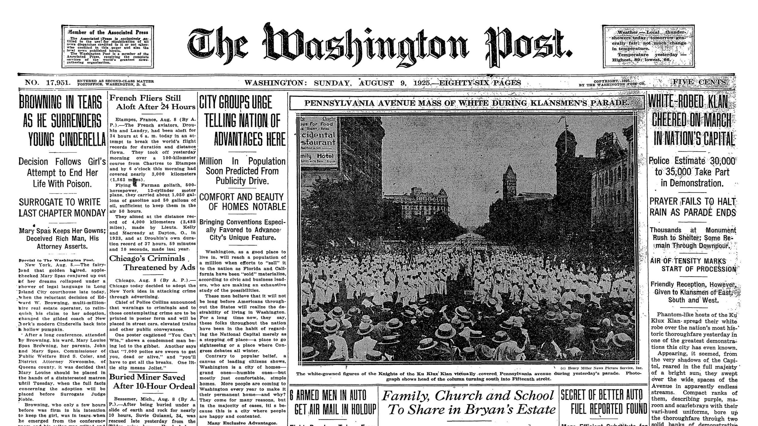 The day 30,000 white supremacists in KKK robes marched in