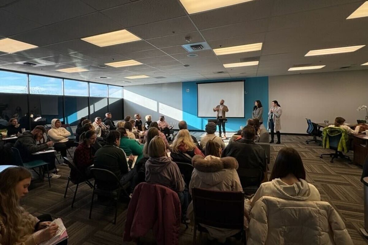 Samuel Smith, an immigration attorney, speaks at a Manzanita House workshop, which informs community members of the rights.  (Courtesy of Manzanita House)