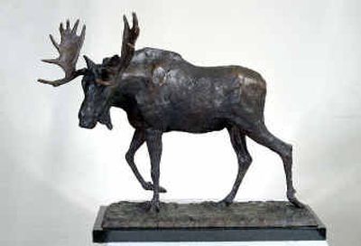 
Artist Bryan Ross who created this bronze moose that was used as a model for the 