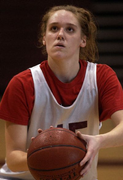 
U-Hi's Janna Erickson works on her free throws during a recent practice.
 (LIZ KISHIMOTO PHOTOS / The Spokesman-Review)