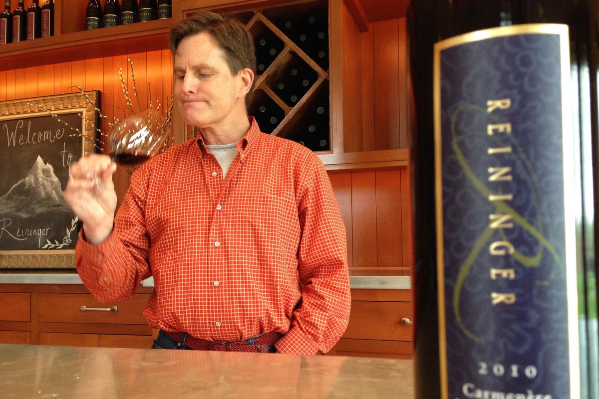 Chuck Reininger is the owner and winemaker for Reininger Winery in Walla Walla, Wash. He is one of the few winemakers to craft Carménère, a red grape from Bordeaux. (Andy Perdue)