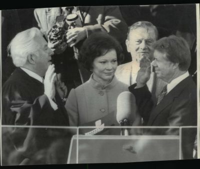 President Jimmy Carter's 1977 inauguration.  (Spokesman-Review archives)