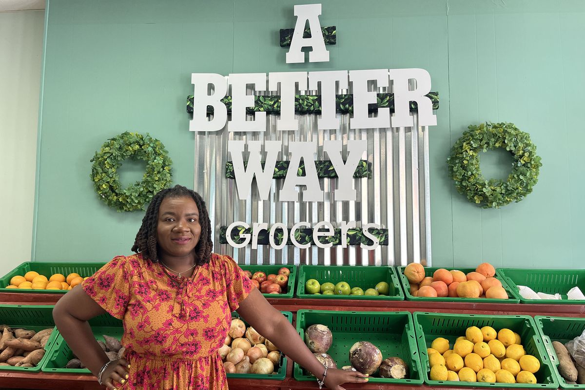 Tiffany Terrell started A Better Way Grocers in Albany, Georgia, to help residents obtain fresh food. She worries that cuts to SNAP benefits in the new federal tax and spending law will make it harder for residents to afford healthy food. (Renuka Rayasam/KFF Health News)