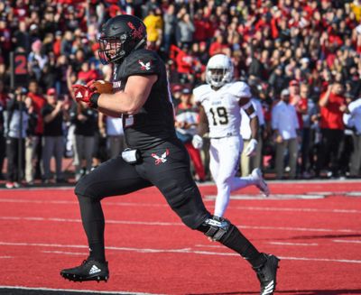 Eastern Washington University TE Belk Henderson rambles for a touchdown against Idaho Saturday, Oct. 27, 2018, in Cheney, Wash. Dan Pelle/THE SPOKESMAN-REVIEW (Dan Pelle / The Spokesman-Review)