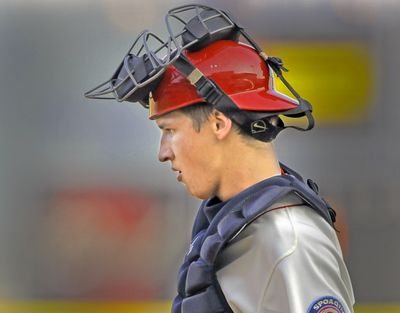 Texas Rangers first-round pick Kellin Deglan made his Spokane Indians debut Tuesday at Avista Stadium. (Christopher Anderson)