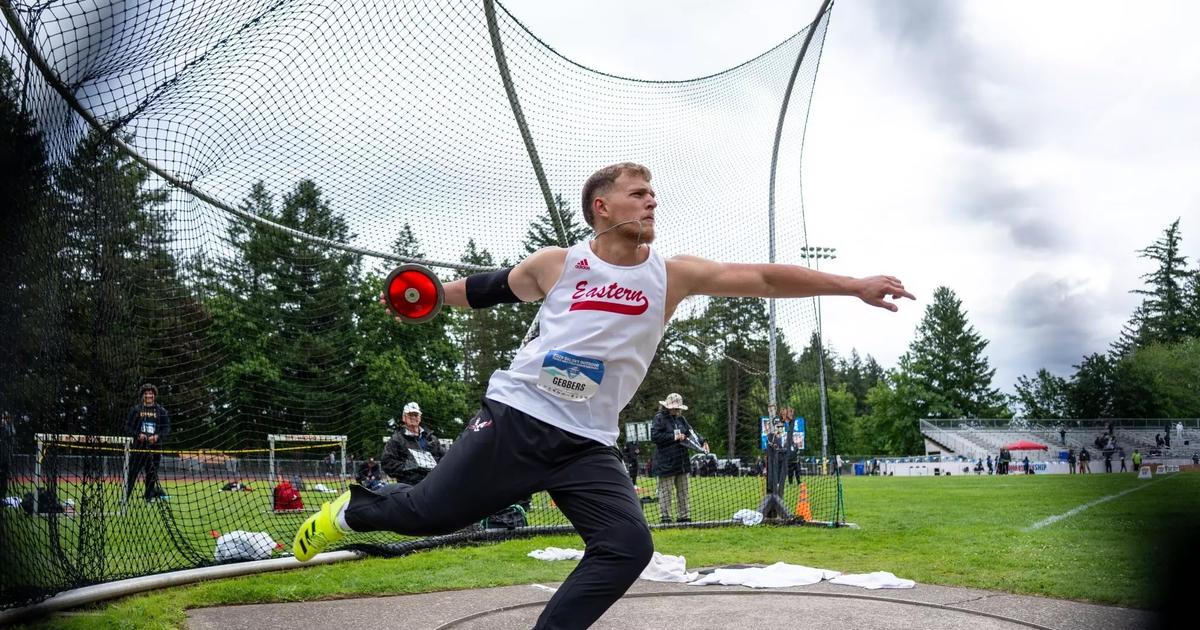 EWU's Cort Gebbers qualifies for NCAA finals in discus