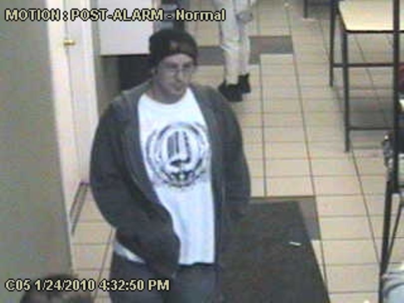 Detectives are looking for help identifying this man, who they say broke into gaming machines at the Hico Village, 1201 North Barker Road, on Jan. 24 about 4:30 p.m. (Crime Stoppers)