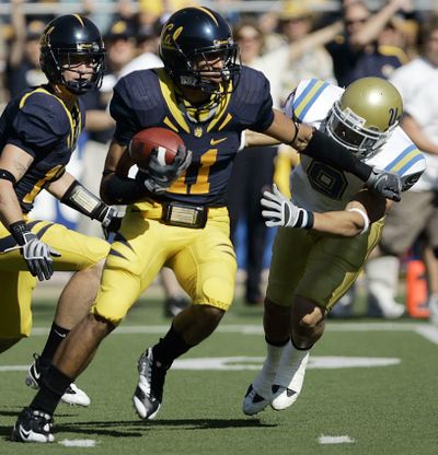 Sean Catlouse and the Golden Bears were able to shake off visiting UCLA.  (Associated Press / The Spokesman-Review)