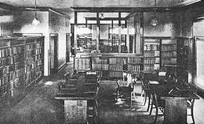 
This is a historical photo of the interior of the Old Carnegie Library building at 25 S. Altamont St. Courtesy of Naegeli Reporting/Jim VanGundy Photography
 (Courtesy of Naegeli Reporting/Jim VanGundy Photography / The Spokesman-Review)