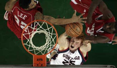 
During his long career at Gonzaga, David Pendergraft has never been shy about mixing it up in the middle of the action. Associated Press
 (Associated Press / The Spokesman-Review)