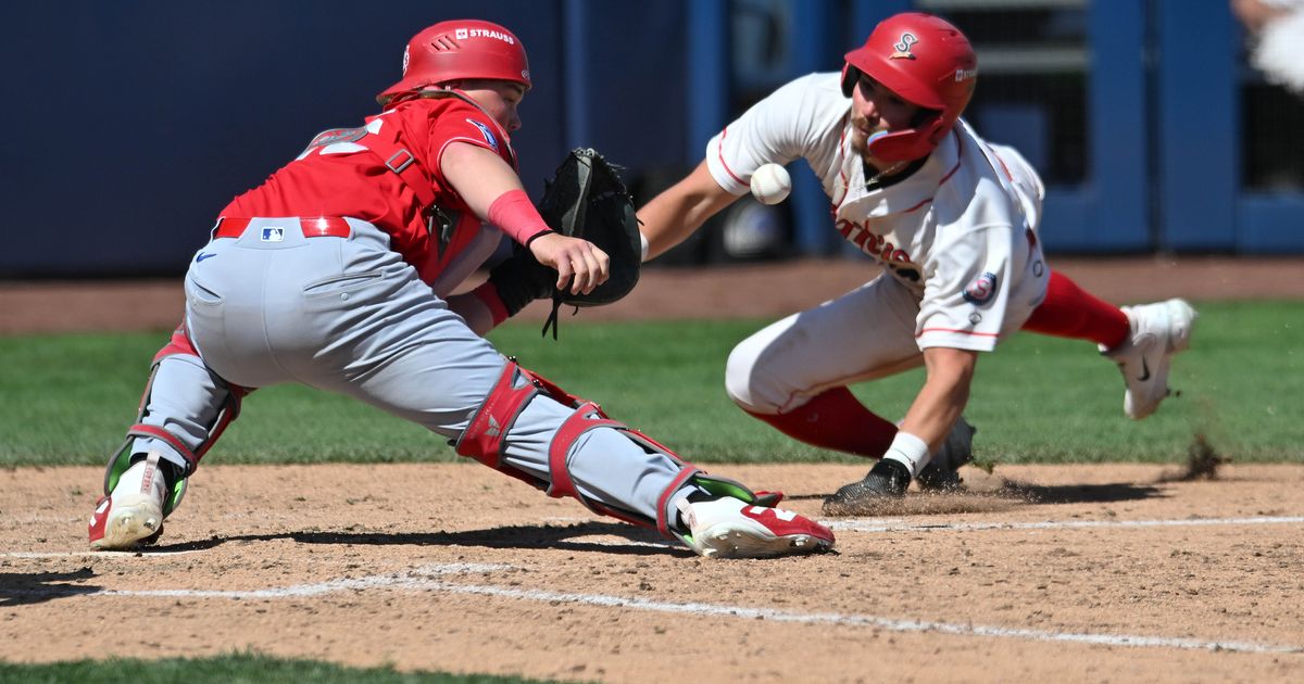 Jacob Hinderleider scores go-ahead run from first on single, Spokane Indians take series from Vancouver 7-6 | NWL baseball