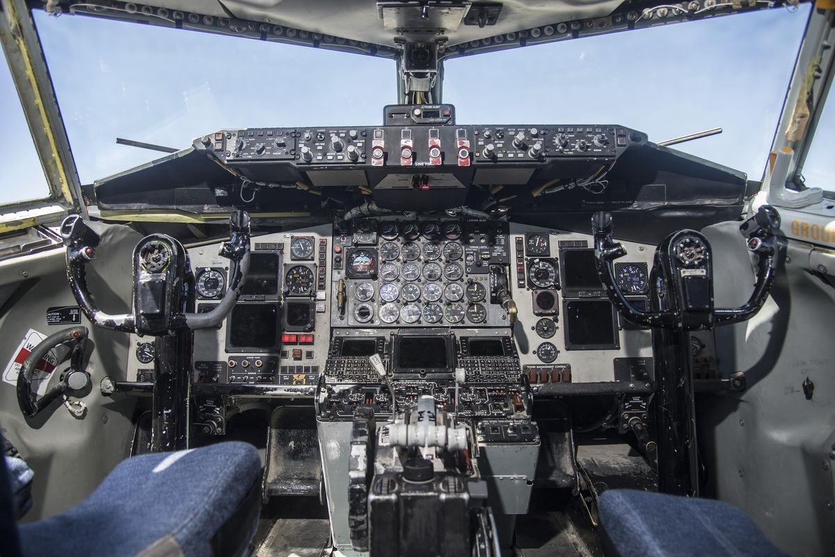 The Block 45 cockpit configuration in a KC-135 at Fairchild Air Force Base. Dan Pelle/THE SPOKESMAN-REVIEW (Dan Pelle / The Spokesman-Review)