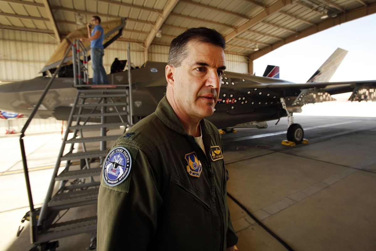 Air Force Col. Roderick L. Cregier is the 412th Test Wing director at Edwards Air Force Base. The Air Force revealed it has a shortage of 200 fighter pilots this year.