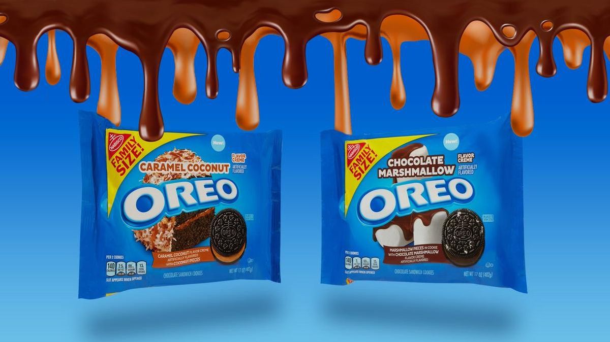 Oreo announces two new flavors caramel coconut and chocolate