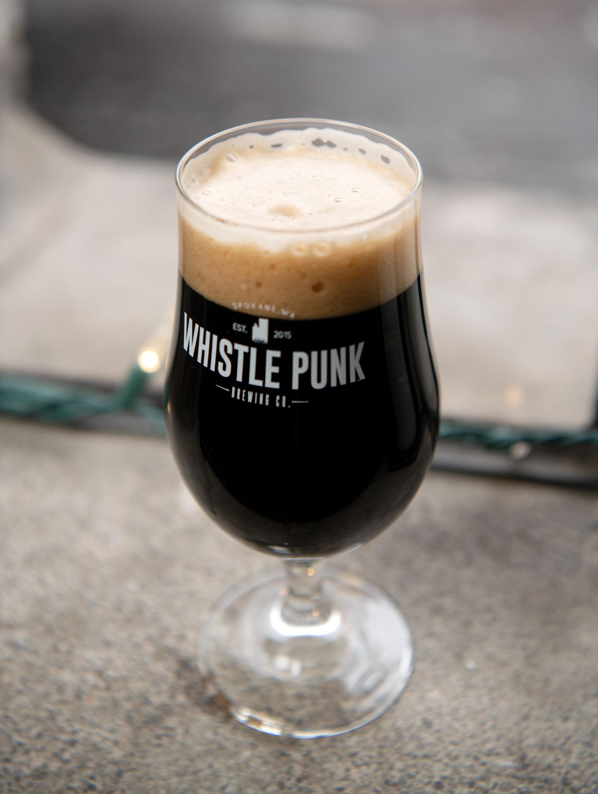 Whistle Punk Brewing Co. in downtown Spokane offers this Espresso Milk Stout, with a distinct note of coffee and 7.1 percent ABV. (Jesse Tinsley / The Spokesman-Review)