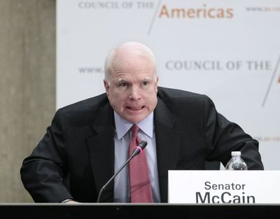 Sen. John McCain has disputed suggestions that waterboarding or other abusive methods led directly to Osama bin Laden. (Associated Press)