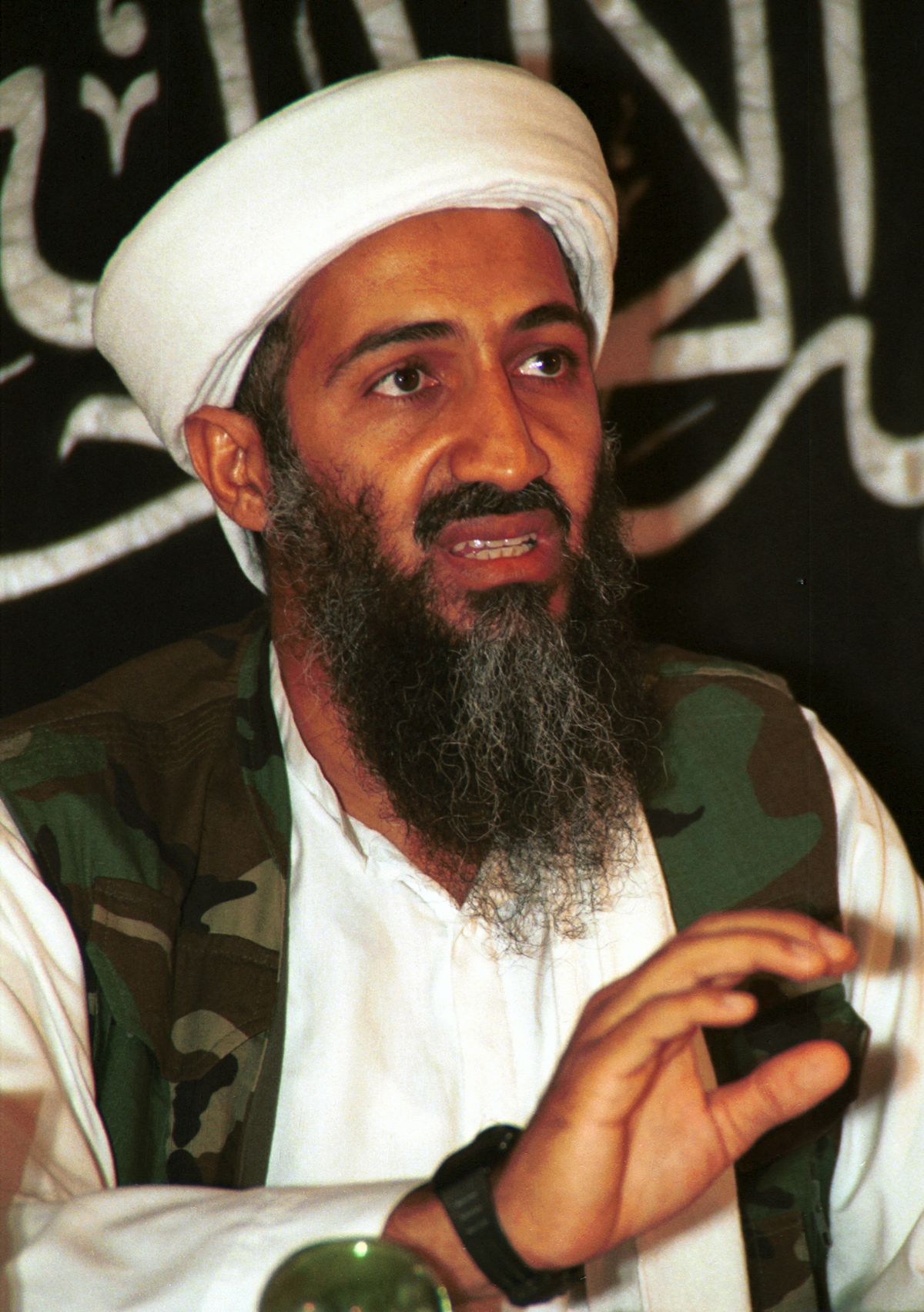 FILE - In this 1998 file photo, Osama bin Laden speaks to the journalists in Khost, Afghanistan and made available Friday March 19, 2004. A person familiar with developments said Sunday, May 1, 2011 that bin Laden is dead and the U.S. has the body. (Mazhar Khan / Associated Press)