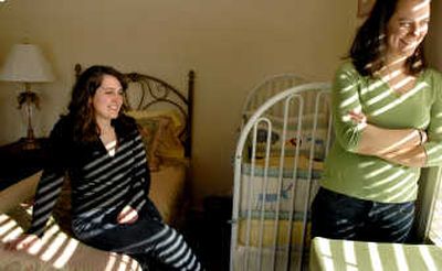 
Gail Pearson, left, and Audrey O'Herron are staff members at Mary House in Coeur d'Alene. Mary House is a home for expectant women living alone or on the street. 
 (Kathy Plonka / The Spokesman-Review)