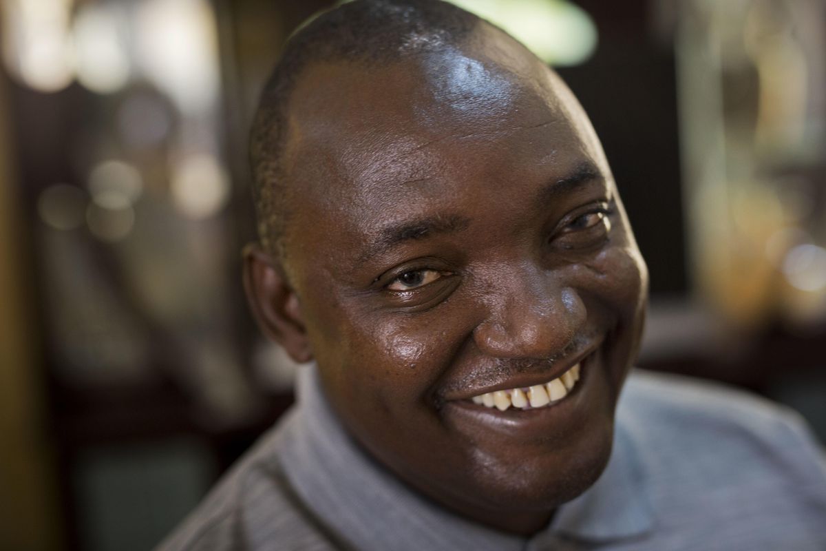 In this Saturday Dec. 3, 2016, file photo, Gambian President-elect Adama Barrow sits for an interview with the Associated Press at his residence in Yundum, Gambia. (Jerome Delay / Associated Press)