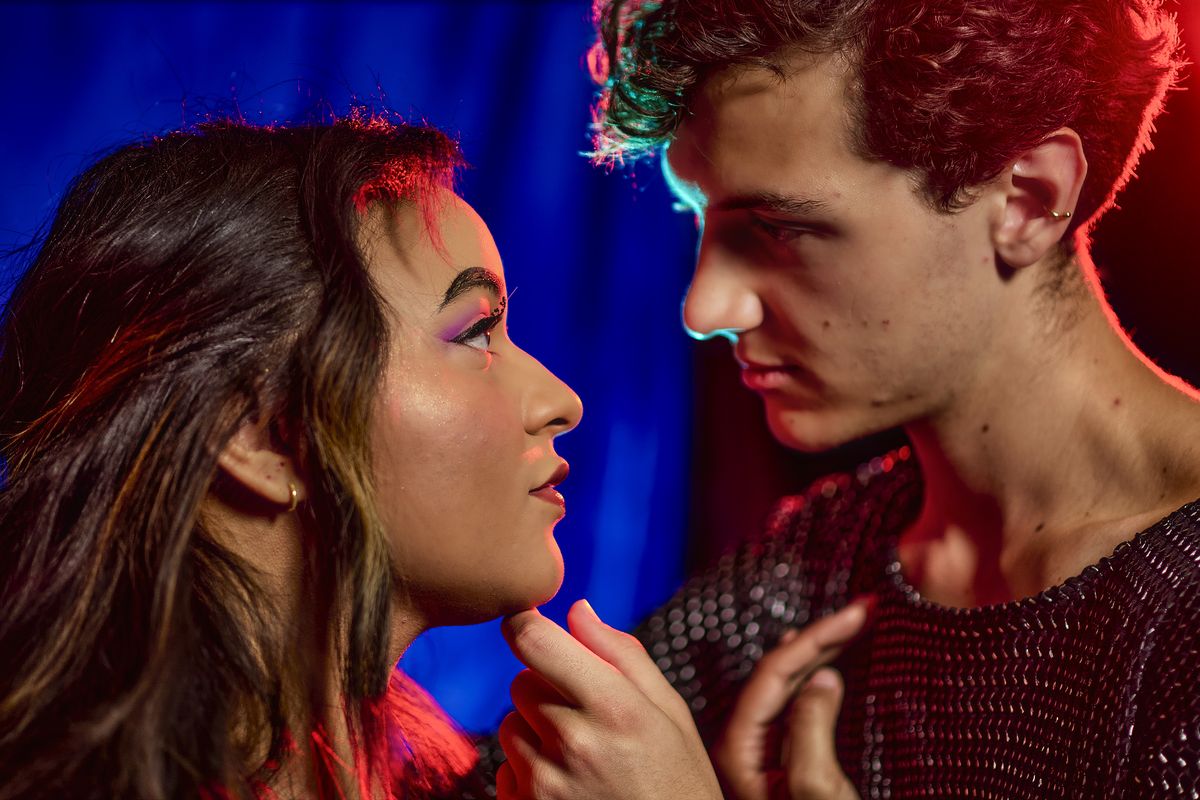 Kiki Prater as Catherine and Owen Henderson as Pippin in Stage Left Theater’s production of “Pippin.”  (Hara Allison Photography/Creative Director Misty Shipman)