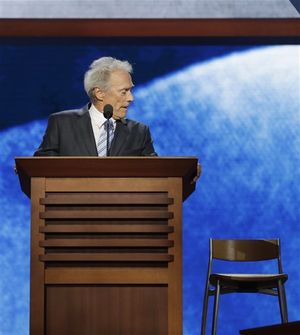 Actor Clint Eastwood addresses the Republican National Convention in Tampa, Fla., on Thursday, Aug. 30, 2012.  (Charles Dharapak / AP Photo)