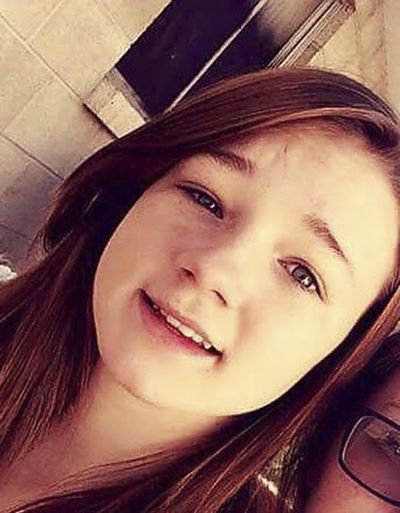 This undated photo provided by Amanda Hunt shows a selfie of her niece Brelynne “Breezy” Otteson. Prosecutors said 17-year-old Otteson and 18-year-old Riley Powell were bound and stabbed after visiting a friend whose boyfriend become enraged she’d invited a male visitor into their home. Charging documents say 41-year-old Jerrod Baum killed both and tossed the bodies down an abandoned Utah mine shaft. (Brelynne Otteson / Associated Press)