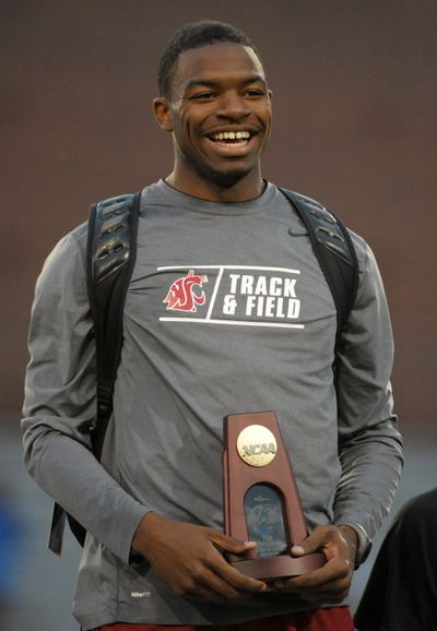 WSU’s Jeshua Anderson is a three-time national champion in 400 hurdles. (Associated Press)
