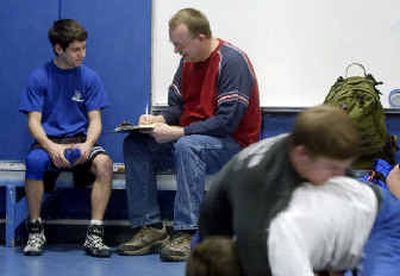 
CdA wrestler Greg Lee is not only a talented athlete, but proves to be a good sport, too, in interview with sports writer Greg Lee.
 (Kathy Plonka / The Spokesman-Review)