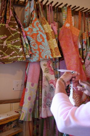 Handmade purses for sale at the Two Women Barn Bazaar in Spangle Sept. 13 and 14, 2008. (Megan Cooley / The Spokesman-Review)