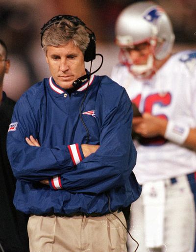 Pete Carroll went 27-21 in three seasons as head coach of the New England Patriots. (File Associated Press)