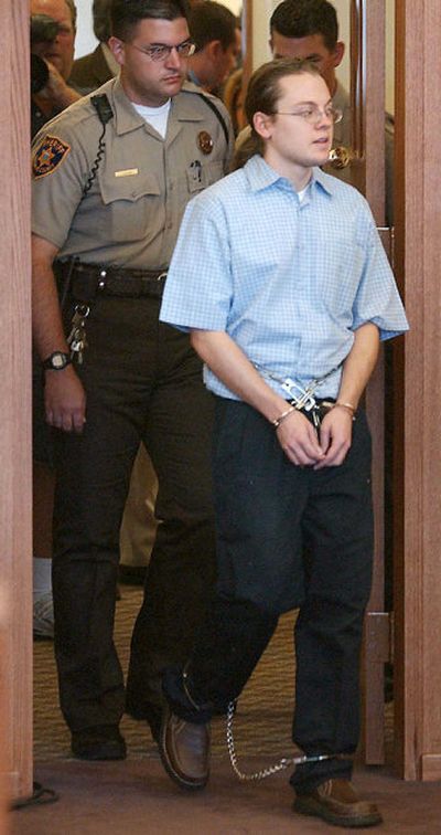 
The Supreme Court is hearing the appeal of Eric Clark, seen here in September 2003 entering an Arizona courtroom. 
 (Associated Press / The Spokesman-Review)