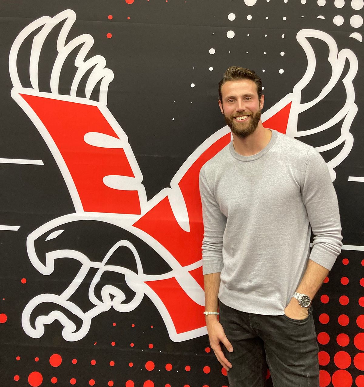 Former Eastern Washington basketball player Felix Von Hofe holds school records for 3-pointers made and attempted. Von Hofe is starring in The Bachelor Australia.  (Ralph Walter/The Spokesman-Review)