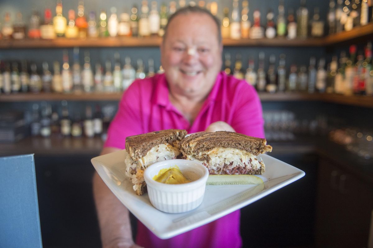 Owner Scott McCandless of Clover says the best reuben sandwich in town, indeed the country, is the one he serves at Clover in Spokane. McCandless has owned dozens of restaurants.  Photographed Thursday, Junly 13, 2017.  Jesse Tinsley/THE SPOKESMAN-REVIEW. (Jesse Tinsley / The Spokesman-Review)