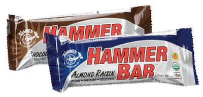 
Hammer Food Bars come in two flavors, Chocolate Chip and Almond Raisin. 
 (Photo courtesy of E-Caps and Hammer Nutrition / The Spokesman-Review)