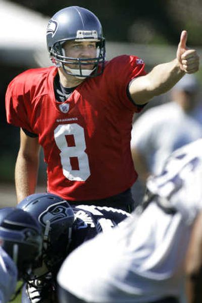 
Matt Hasselbeck is entrenched as Seattle's No. 1 quarterback. Associated Press
 (Associated Press / The Spokesman-Review)