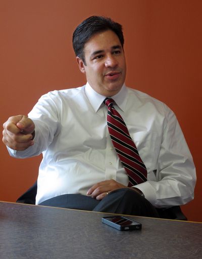 U.S. Rep. Raul Labrador speaks during an interview in Boise on Wednesday. (Associated Press)