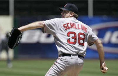 Associated Press Boston's Curt Schilling expresses strong thoughts about steroids use in baseball.
(Associated Press / The Spokesman-Review)